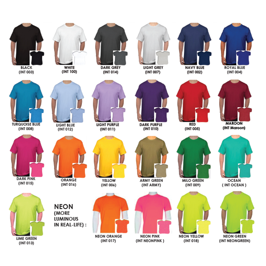 Smooth Drifit Roundneck T-shirts (only certain models & sizes)